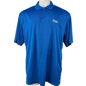 Clique Polo Shirt Mens 3XL Blue Drake Logo Breathable Polyester (648)